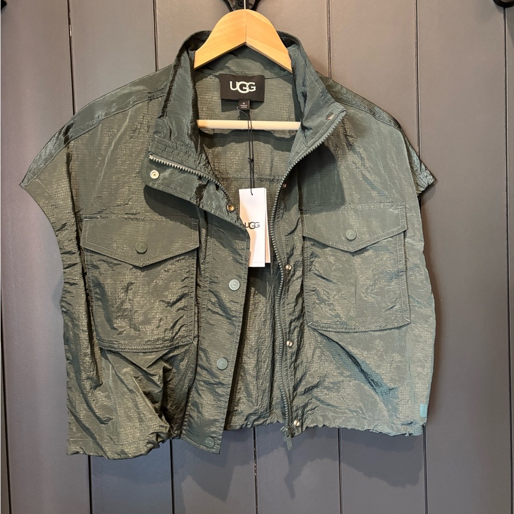 UGG Women's Quinn Forest Windbreaker Cap Sleeve - Picture 8 of 9